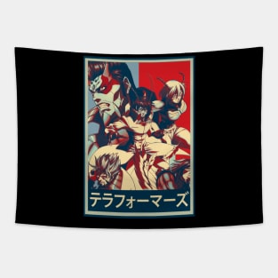 Mutation Chronicles Formars Anime T-Shirt with Characters and Their Genetic Transformations Tapestry