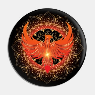 Rising Phoenix Mandala Pin