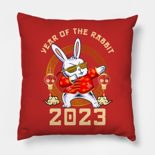 Dabbing Rabbit Year of the Rabbit 2023 Chinese New Year 2023 Pillow