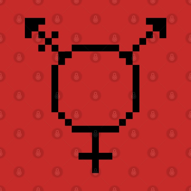 8 Bit Trans Symbol by FeministShirts