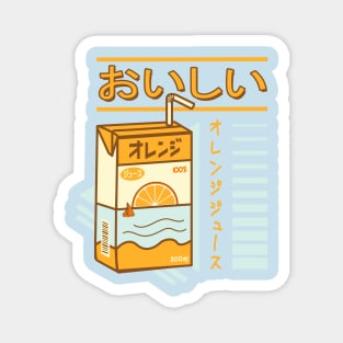 Japanese Aesthetic Juice Box Magnet