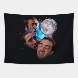 Nic Cage Howl at the Moon Tapestry