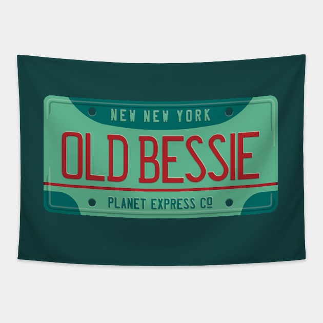 Old Bessie license plate Tapestry by DCLawrenceUK