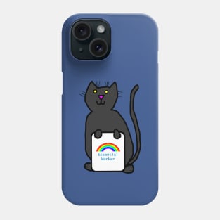 Cute Cat Essential Worker Rainbow Phone Case