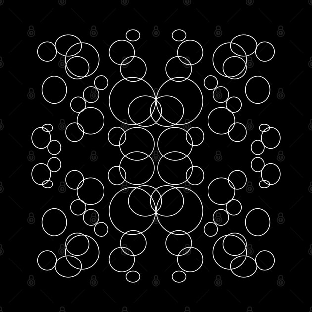 White circles geometry design by jen28