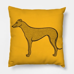 Greyhound - hand drawn detailed dog lovers animal design Pillow