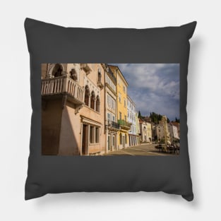 Buildings in Tartini Square in Piran Pillow