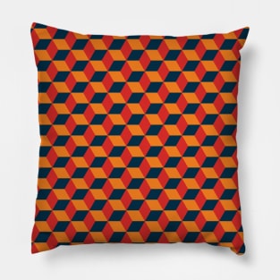 Geometric Seamless Pattern - Cubes 021#002 Pillow