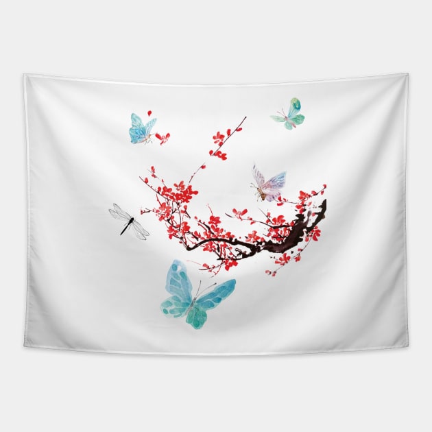 chinese Style, branch Tapestry by ZionFashion