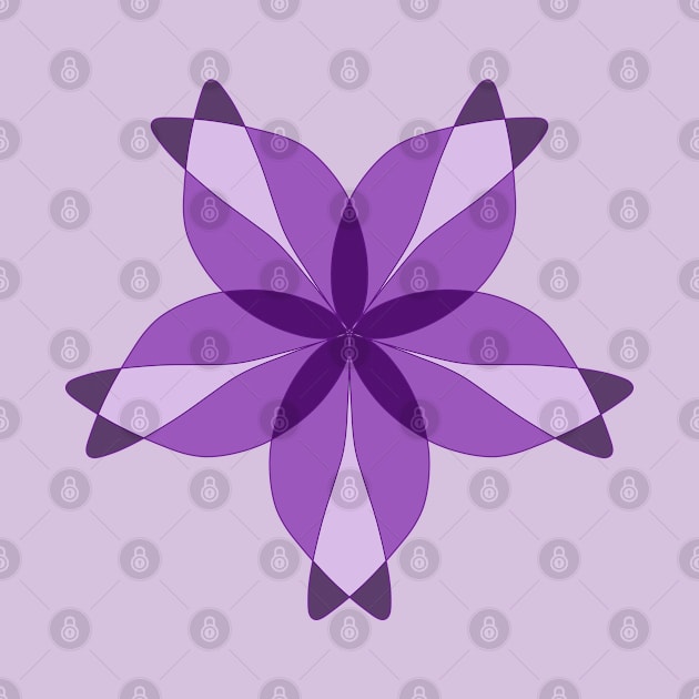 Purple Geometric Flower by Lobinha