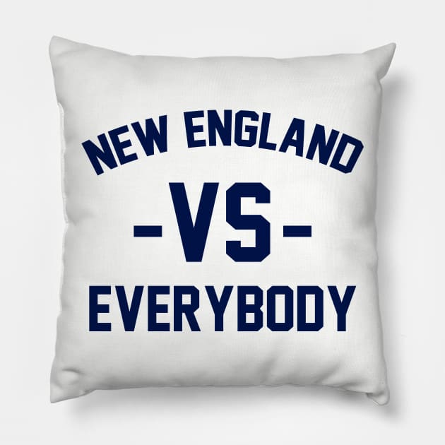 New England Vs Everybody Pillow by teemazong