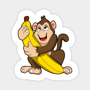 Monkey with Banana Magnet