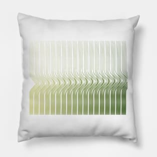 Boho green nature paint stripes pattern Pillow