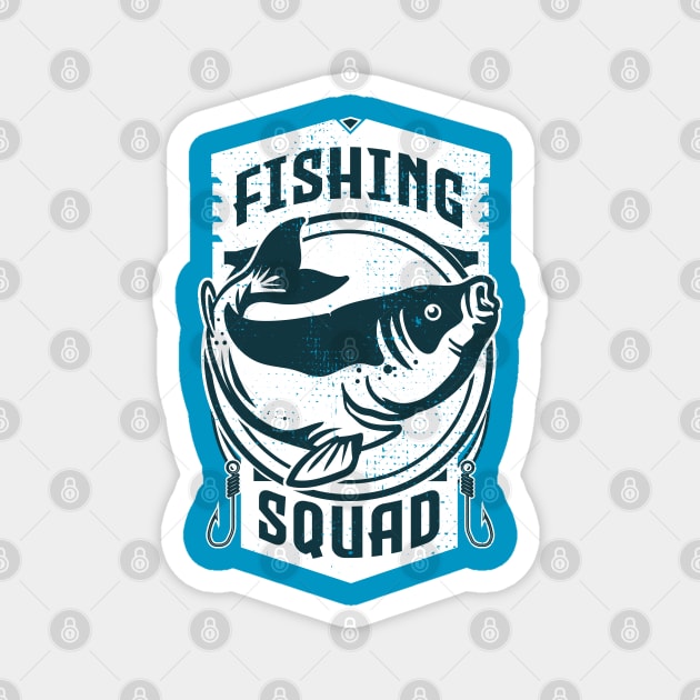 fishing squad Magnet by ArtStopCreative