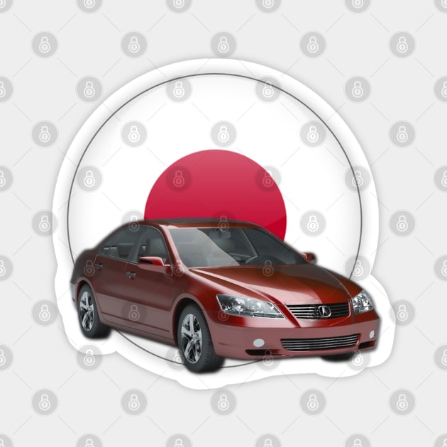 Acura SL Maroon sedan 1 Magnet by Stickers Cars