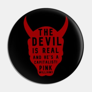 THE DEVIL IS REAL Punk Cutout (Red) Pin