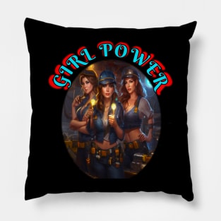 Girl Power Miners Pillow