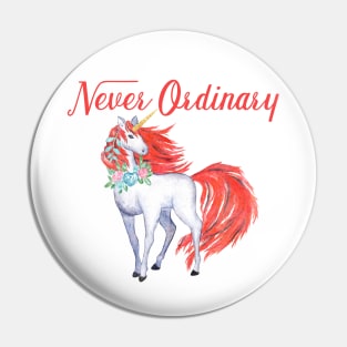 Unicorn Gift Be Unique Never Ordinary Inspirational Unicorns Pin