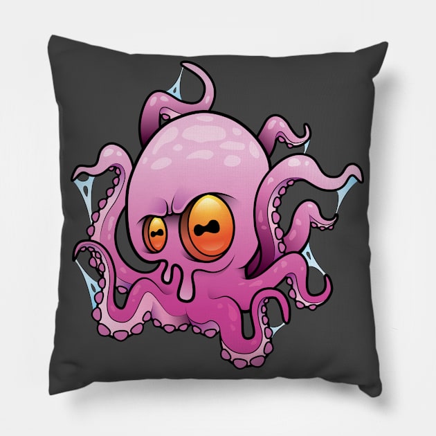 Octopus Munster! Pillow by mikimow