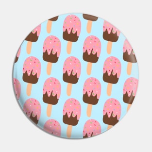 Strawberry and Chocolate Ice cream Pattern Pin