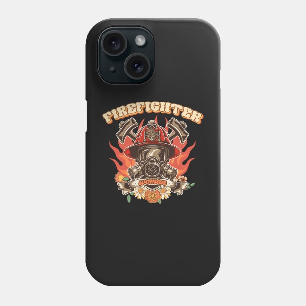 Firefighter woman Fire girl Phone Case by HomeCoquette