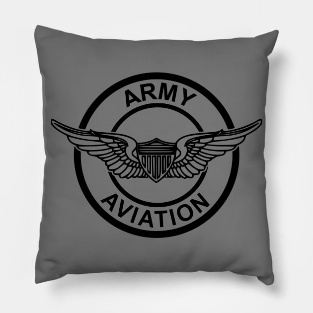 Army Aviator Wings Patch (subdued) Pillow by TCP