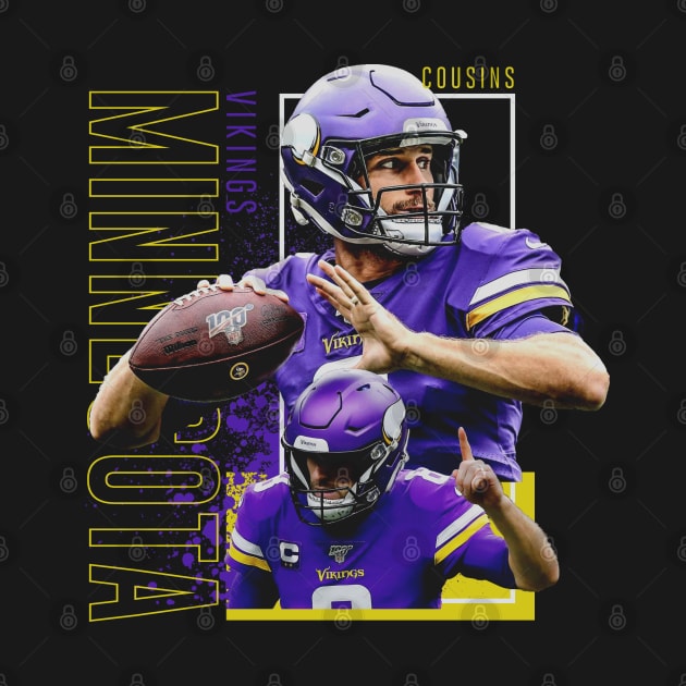 Kirk Cousins Football Design Poster by Boose creative