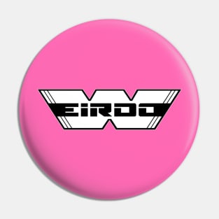 WEIRDO - Logo - White with black lettering - Pink Pin