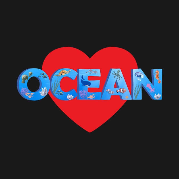 I Heart Ocean Sea Life by ALBOYZ