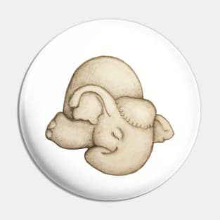 Sleepy Baby Elephant Pin