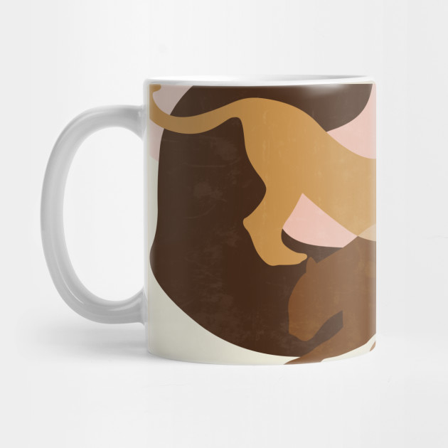 Nomade Big Cats Abstract Cats In Blush Cats Mug Teepublic