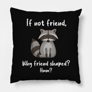 Raccoon Friend Shaped Pillow