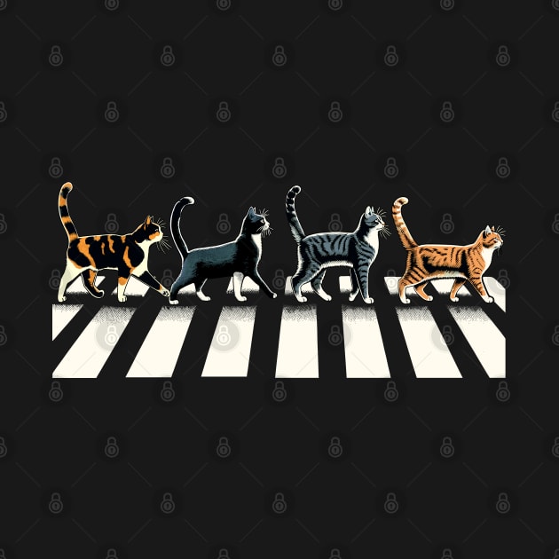 Retro Cat Rock Music Gifts Funny Cat by KsuAnn