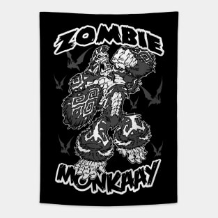 zombie monkaay Tapestry