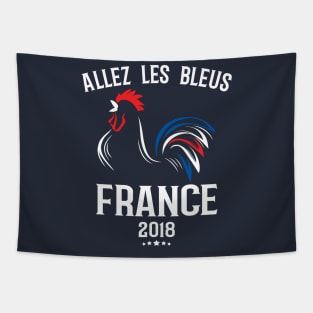 World Cup Champions France Soccer Football 2018 Allez Les Bleus Tapestry