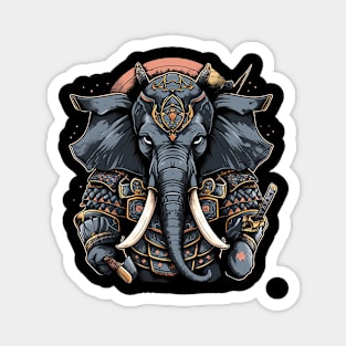 elephant samurai Magnet