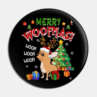 Chihuahua Merry Woofmas Awesome Christmas Pin