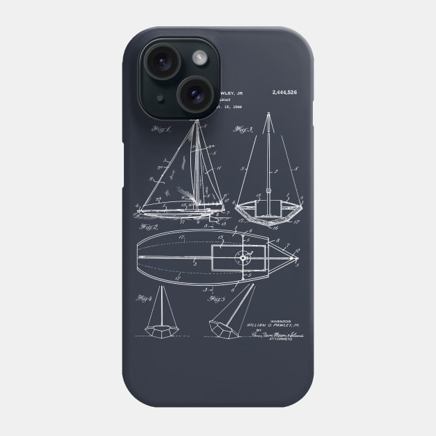 Patent Print Sailboat 1947 Phone Case by MadebyDesign