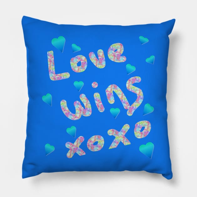 Love Wins Pillow by Nicole's Nifty Shop