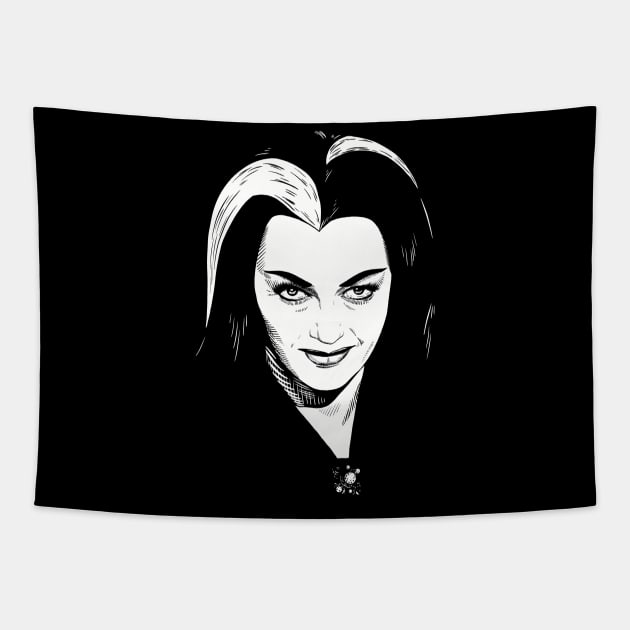 Lily Munster Tapestry by @johnnehill