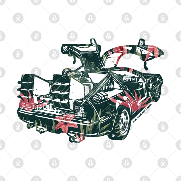 Back to the future floral Delorean. Birthday party gifts. Officially licensed merch. Perfect present for mom mother dad father friend him or her by SerenityByAlex