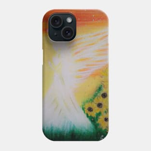 Angel in the sunflower field Phone Case