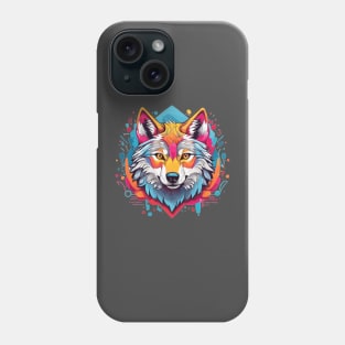 Fantasy Colorful Wolf Face Phone Case