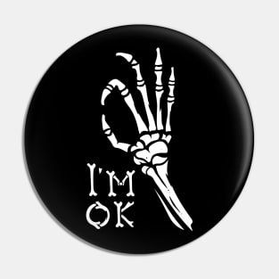 Skeleton hand showing gesture ok Pin