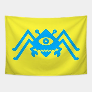 Diamond Spider Crab Bright Blue Tapestry