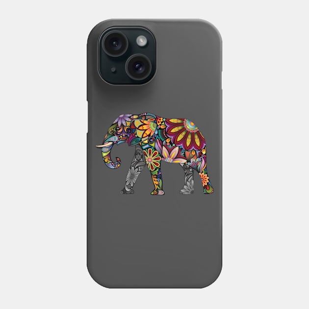 colorful elephant ivory Phone Case by untagged_shop