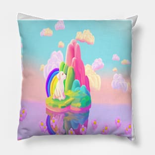 fantasy dog island Pillow