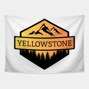 Yellowstone Montana Mountains and Trees Tapestry