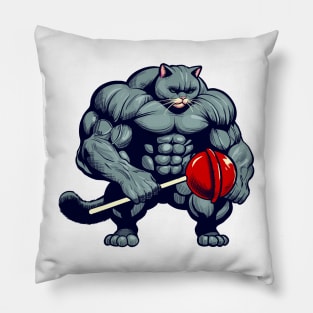 Lollipop Catzilla Pillow