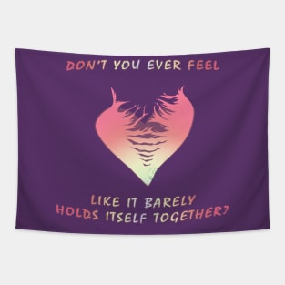 Pastel Goth heart that barely holds Tapestry